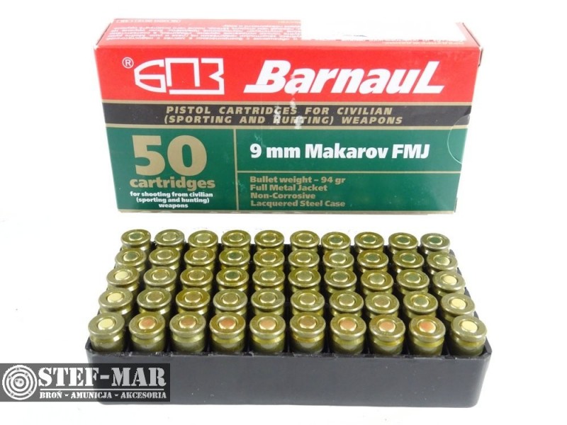 Amunicja BarnauL FMJ, kal. 9mm Mak. [A10-19]