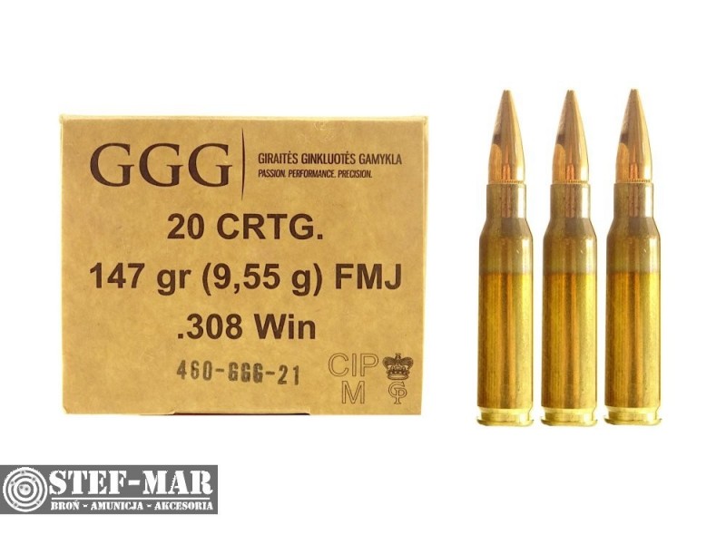 Amunicja GGG .308 Win FMJ (20 szt.) 147 gr [C13-15]