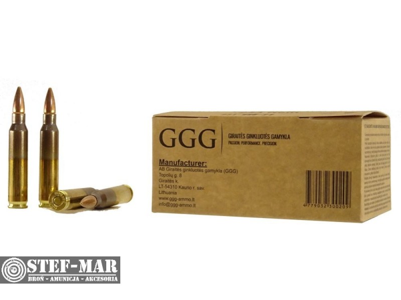 Amunicja GGG .223 Remington 55grs/3.56g FMJ (50 szt.)