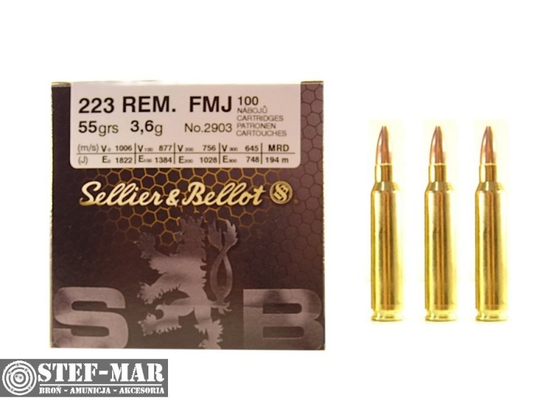 Amunicja Sellier & Bellot .223 3.6 g FMJ (100 szt.) [C1-4]