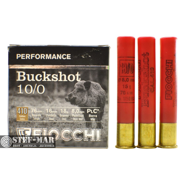 Amunicja śrutowa Fiocchi Buckshot 10/0, kaliber .410 (opak. 25 szt.) [S3-14]