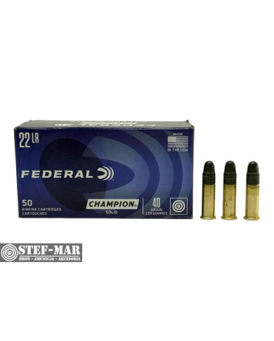 Amunicja Federal Champion .22 Long Rifle, Solid (50 szt.) [B10-2]