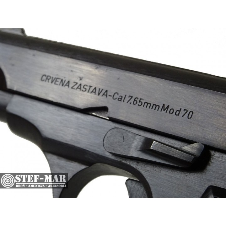 Pistolet centralny zaplon Zastava Model 70, kal. 7,65 BR [C1133]
